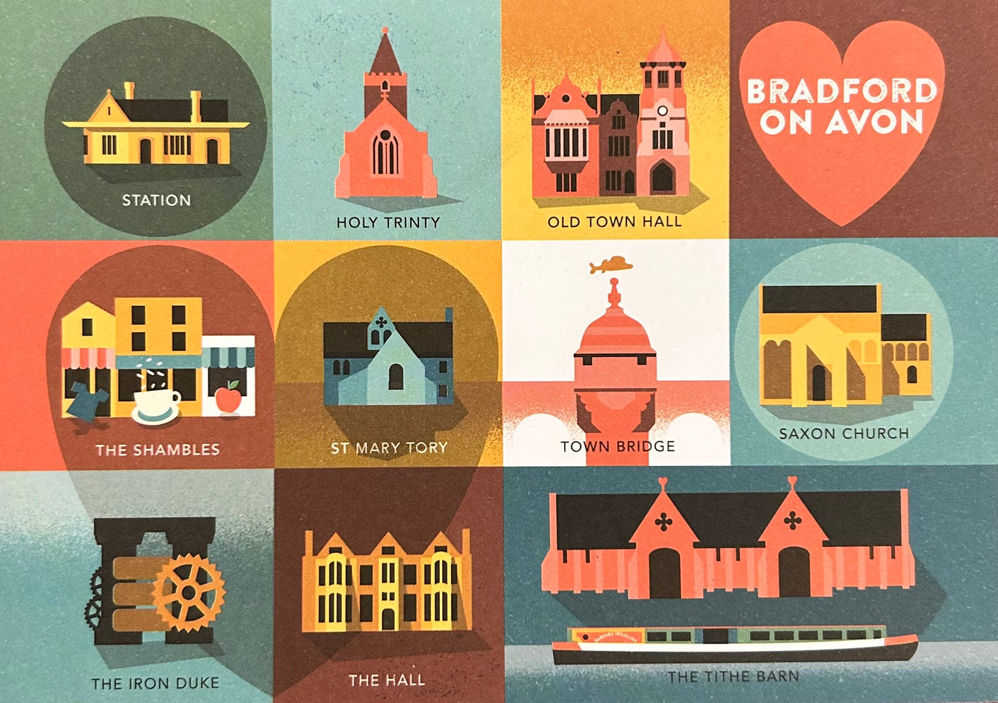 Explore Bradford on Avon 2023 QR Code A6 Postcard