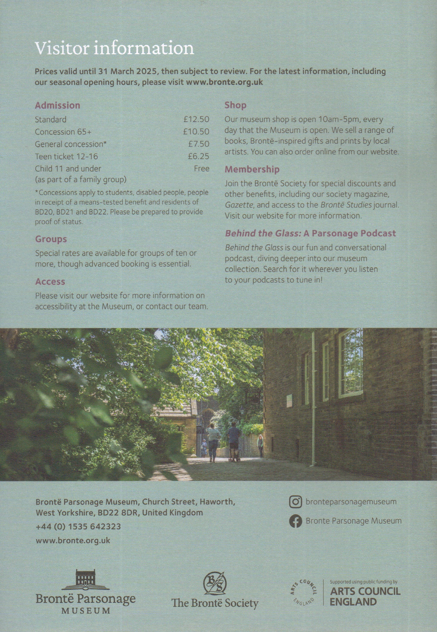 Bronte Parsonage Museum What's On Jan - June 2025