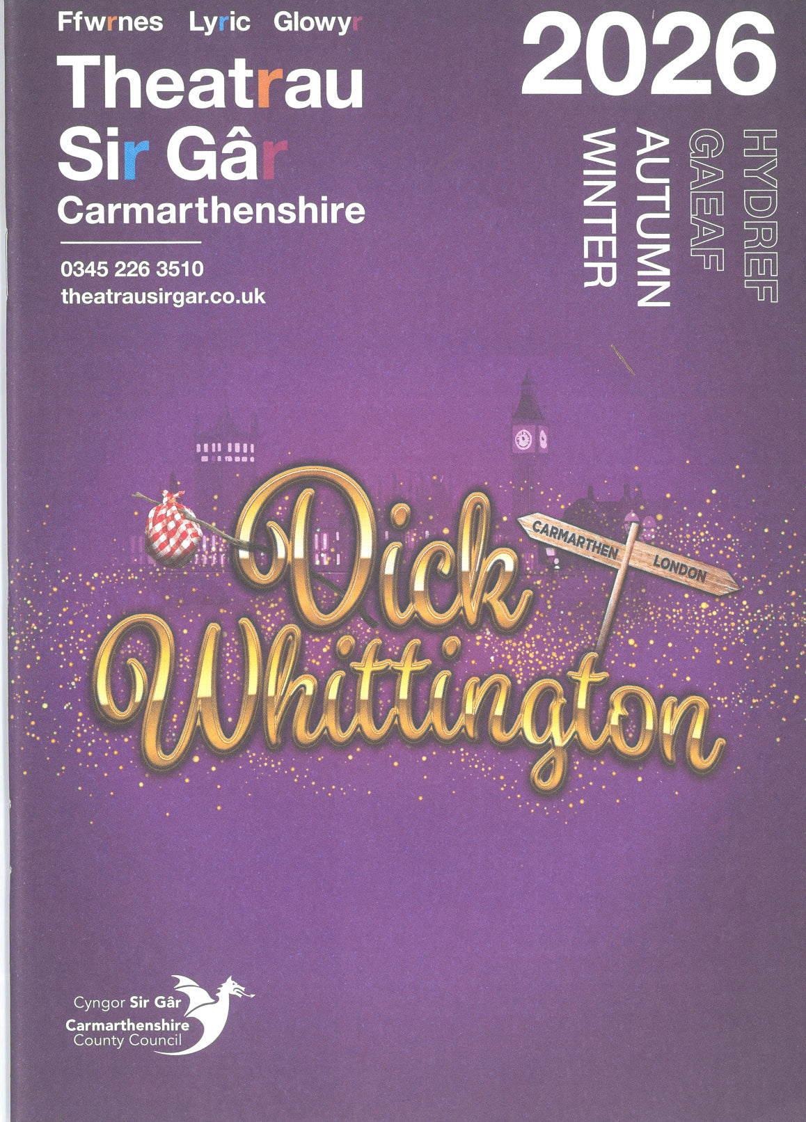 Theatre Sir Gar Carmthenshire Autumn-Winter 2026