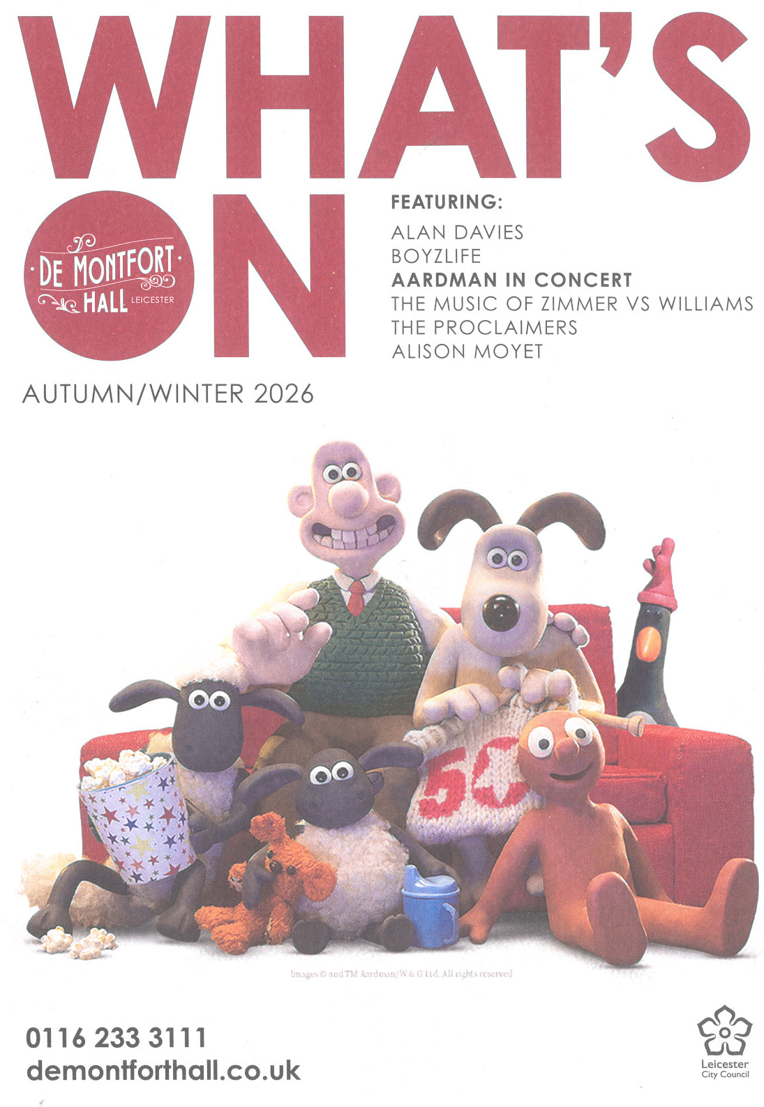De Montford Hall What's On Autumn - Winter 2026