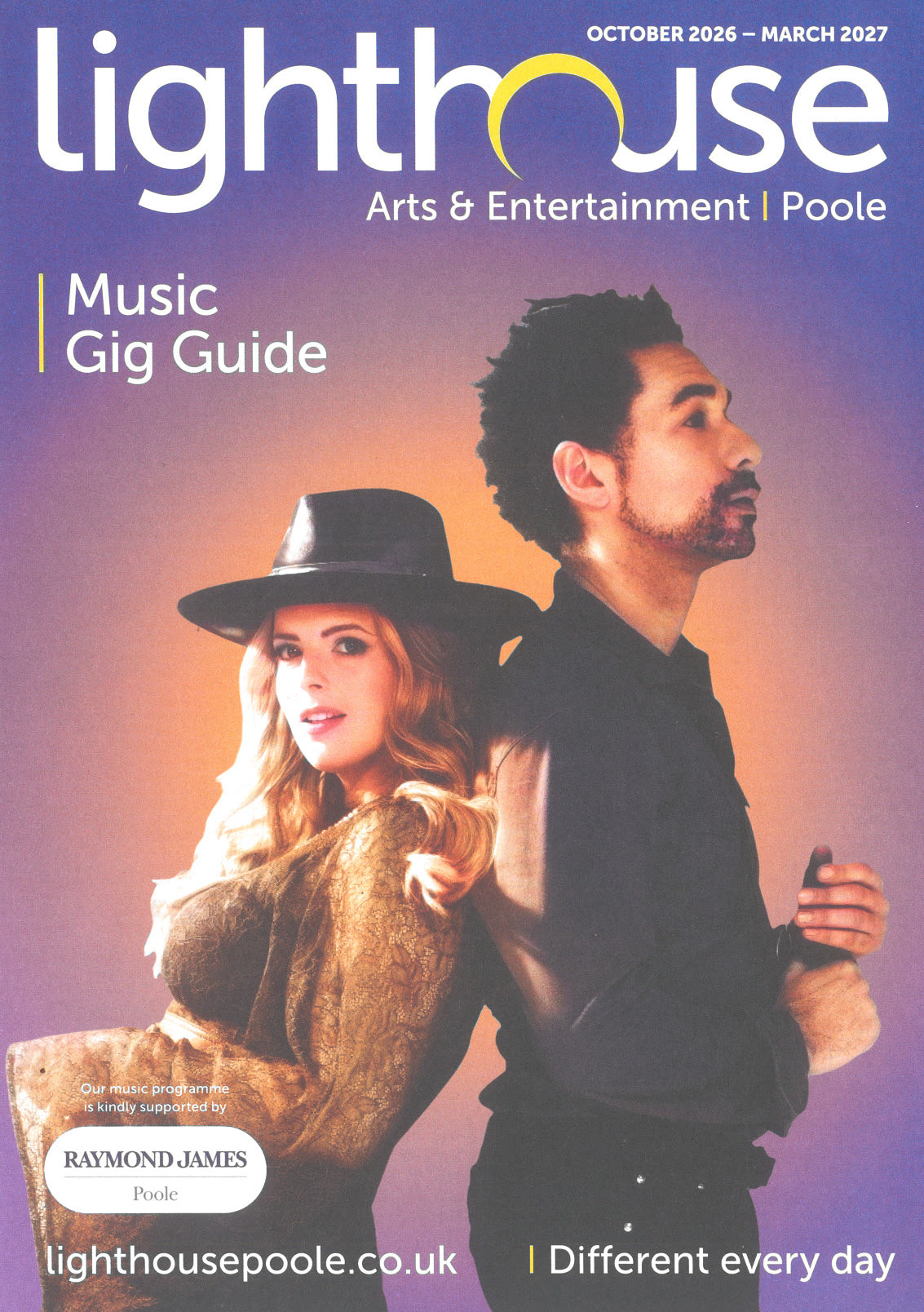 Lighthouse Poole Music Gig Guide October 2026 - March 2027