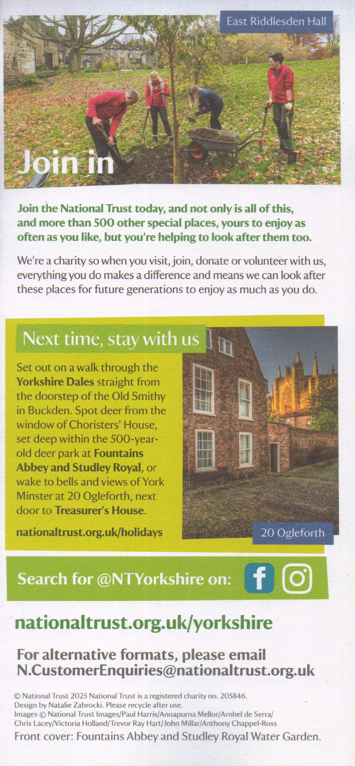 National Trust Yorkshire Map 2025