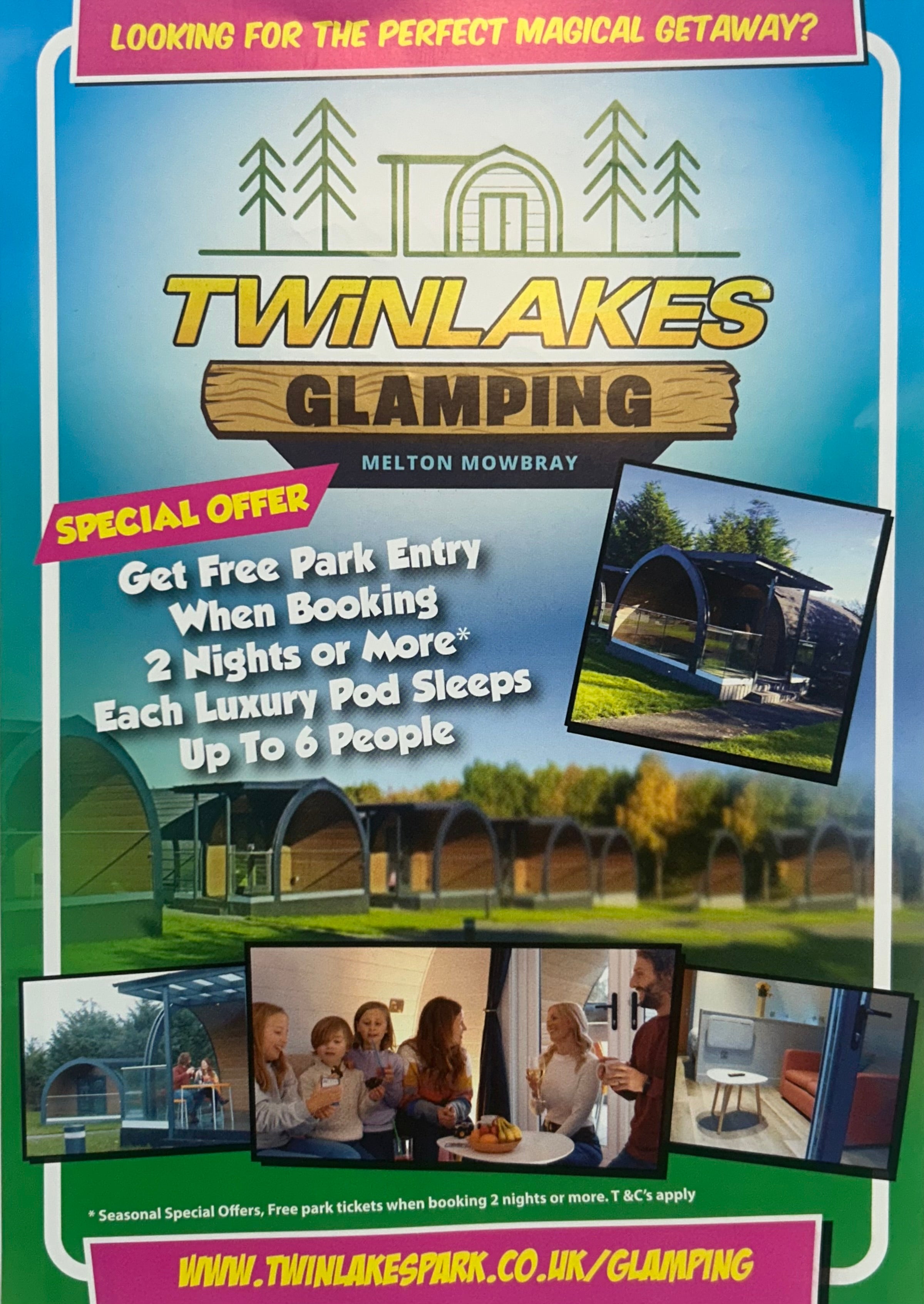 Twinlakes Glamping 2024 Special Offer iVisit Info Display