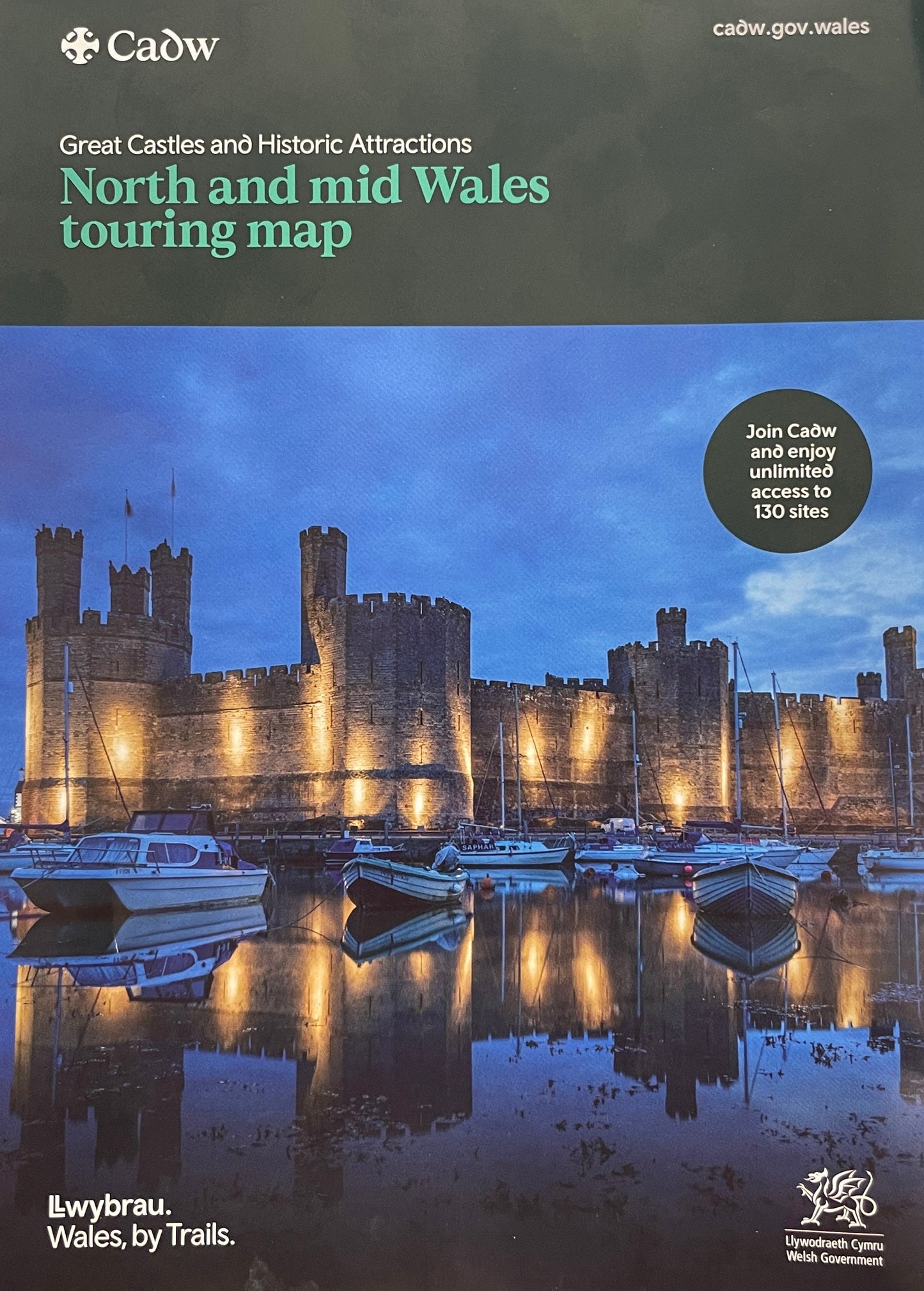 Cadw North + Mid Wales Touring Map 2023