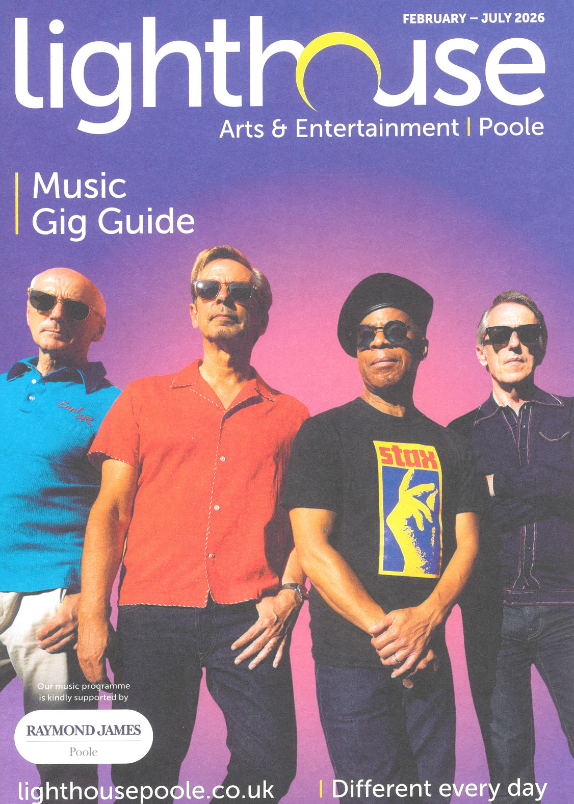 Lighthouse Poole Music Gig Guide Feb - July 2026