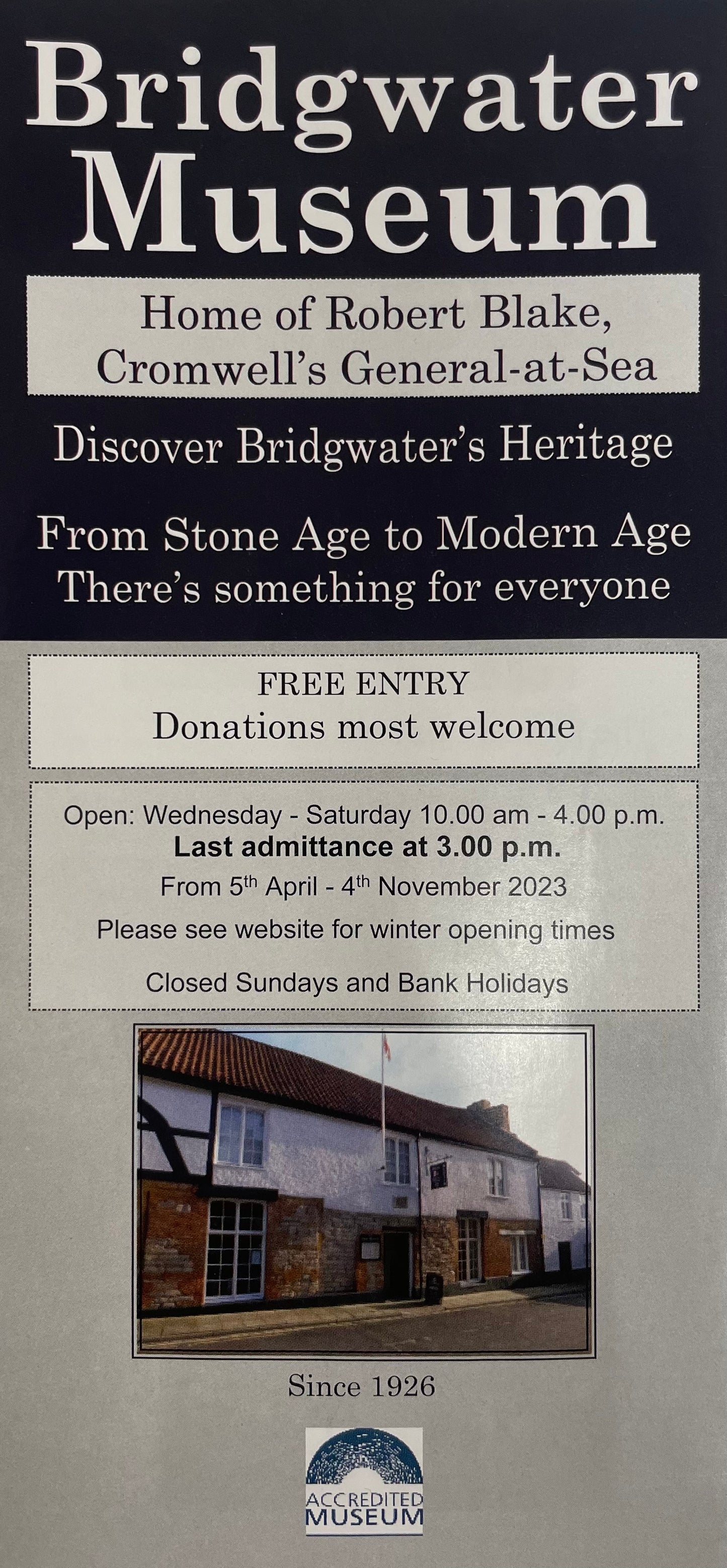 Bridgwater Museum - Home of Robert Blake - Discover Bridgewater's Heritage 2023